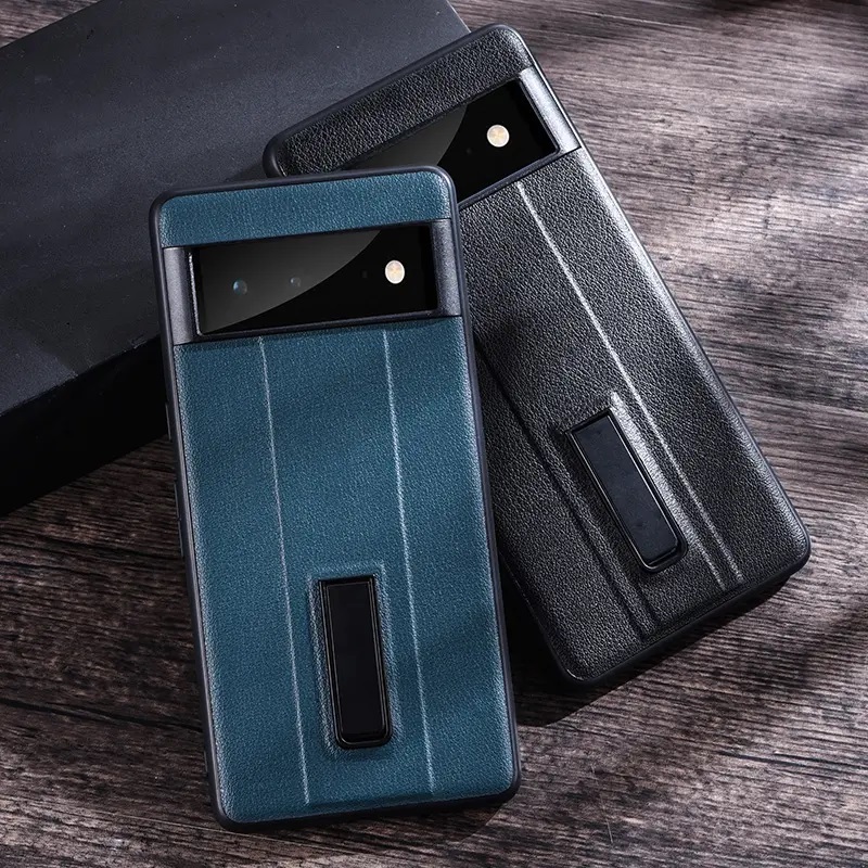 Google Pixel 7/7 pro Luxury Leather Texture Stand Holder Shockproof Phone Cover Case